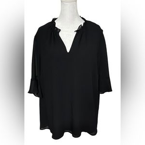 CeCe Brand Black Blouse (Size 1X)
